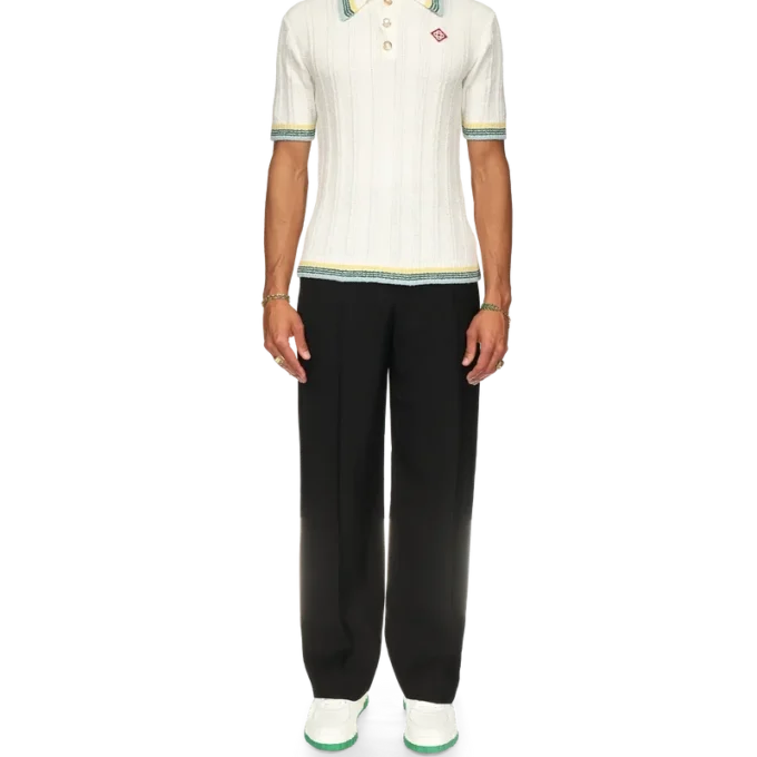 Rib Boucle-poloskjorte Rib Boucle-poloskjorte
