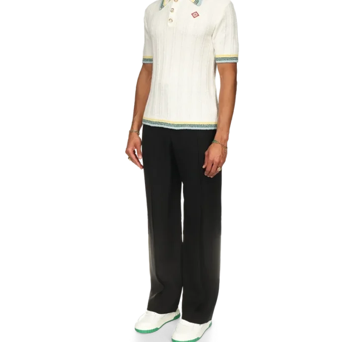 Rib Boucle-poloskjorte Rib Boucle-poloskjorte