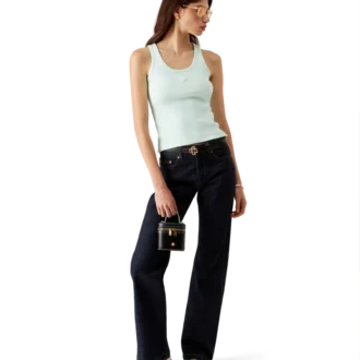 Ribbet jersey-tanktop
