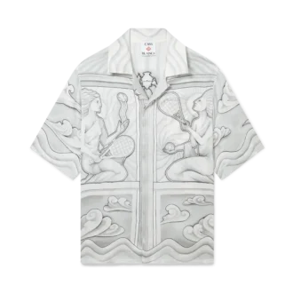 Sacred Stone kortærmet silke-skjorte