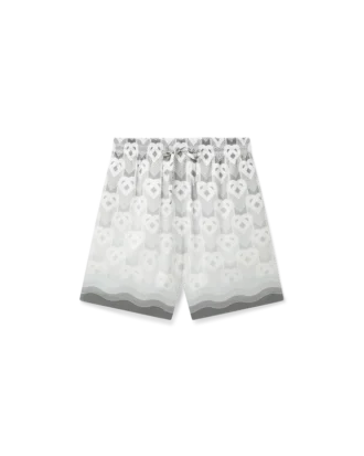 Silk Shorts med hjerte-monogram i farveovergang
