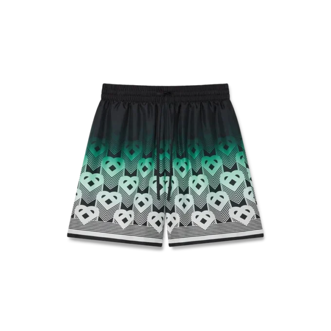 Silk Shorts med monogram i farveovergang Silk Shorts med monogram i farveovergang