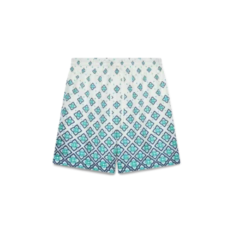 Silk Shorts med monogram i farveovergang