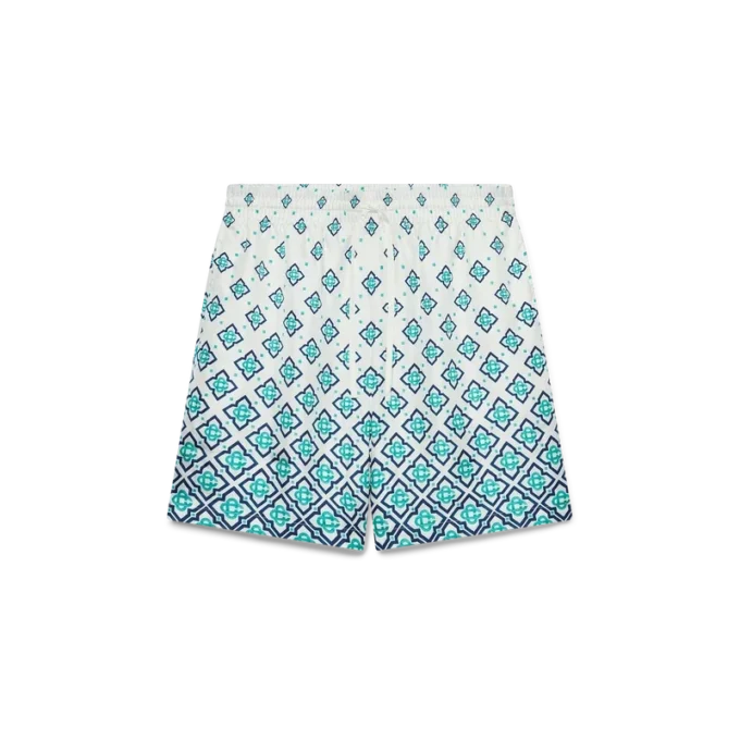 Silk Shorts med monogram i farveovergang Silk Shorts med monogram i farveovergang