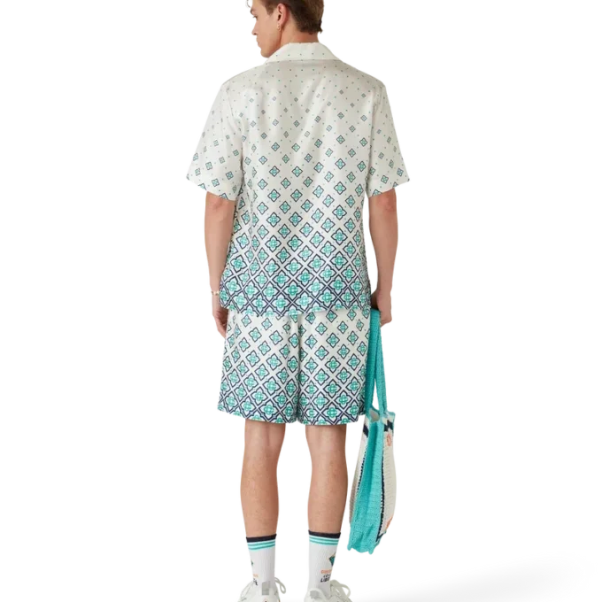 Silk Shorts med monogram i farveovergang Silk Shorts med monogram i farveovergang