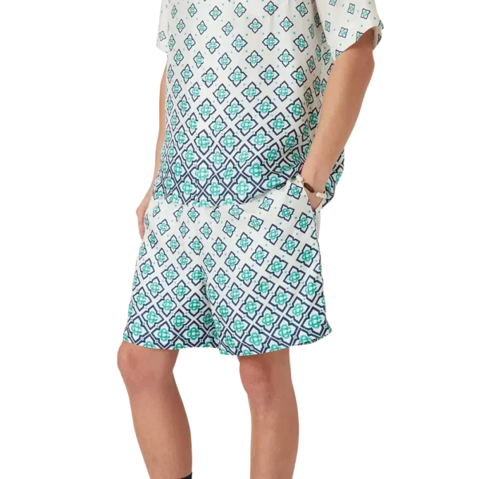 Silk Shorts med monogram i farveovergang Silk Shorts med monogram i farveovergang