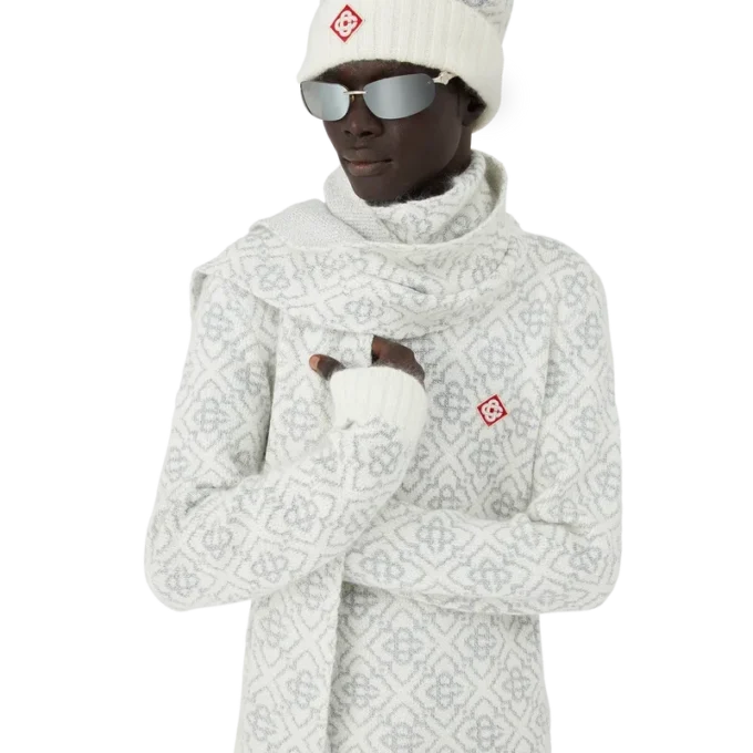 Ski Monogram Mohair-tørklæde