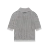 Sølvfarvet kortærmet poloshirt