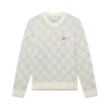 Sølvfarvet monogram i mohairblanding med rund hals Sølvfarvet monogram i mohairblanding med rund hals