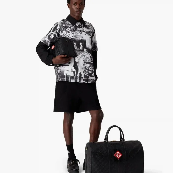 Sort Monogram Weekender-taske
