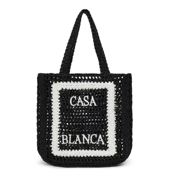 Sort raffia-taske Sort raffia-taske