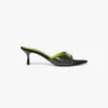 Sorte mule-sandaler med hæl Sorte mule-sandaler med hæl