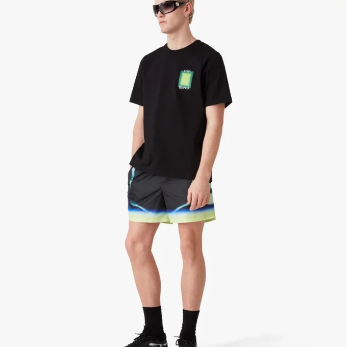 Sporchid sorte badebukser med print