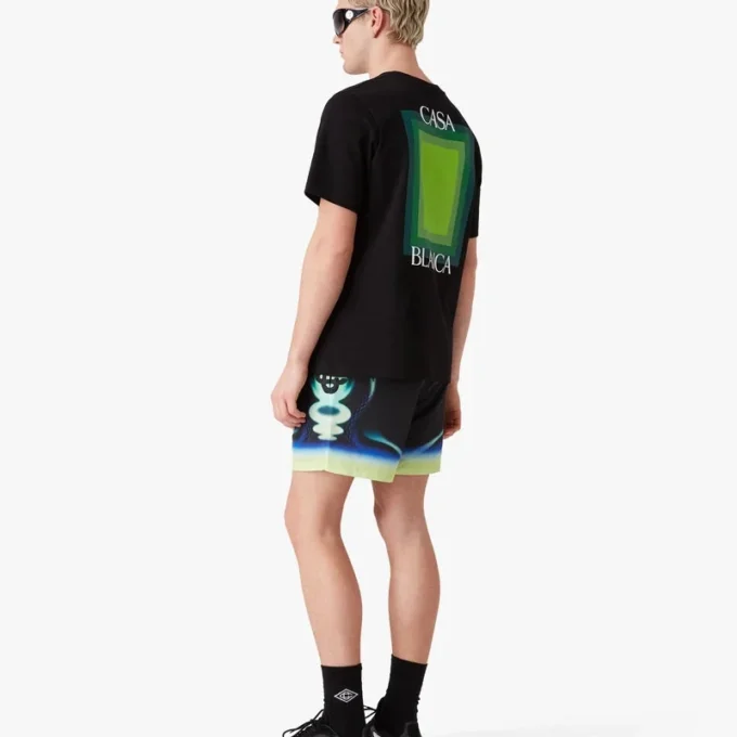 Sporchid sorte badebukser med print