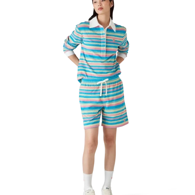 Stribede frotté-Shorts