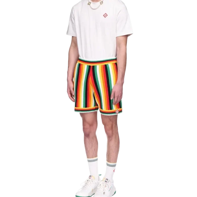 Stribede frotté-Shorts Stribede frotté-Shorts