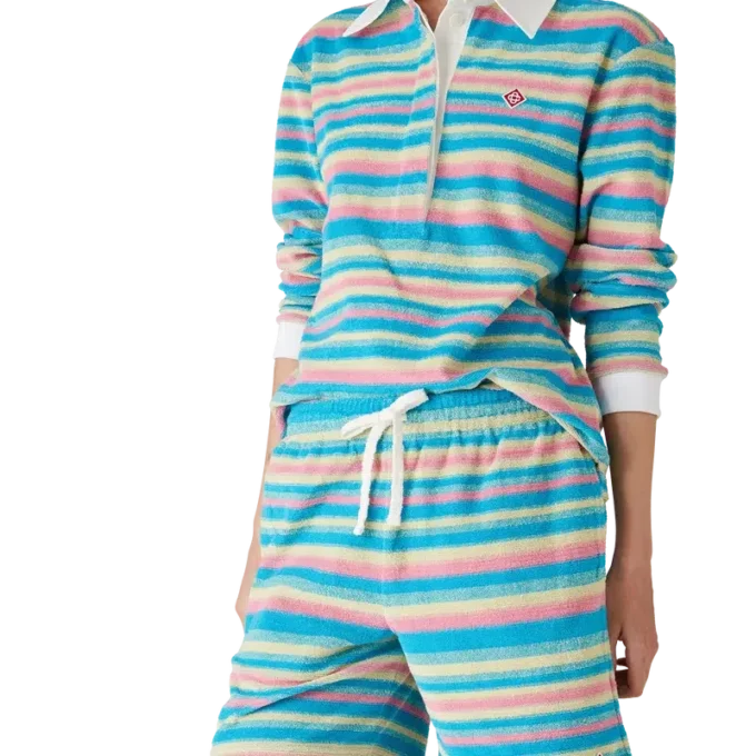 Stribede frotté-Shorts