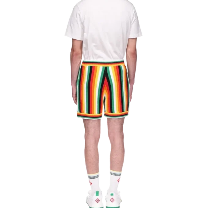 Stribede frotté-Shorts Stribede frotté-Shorts