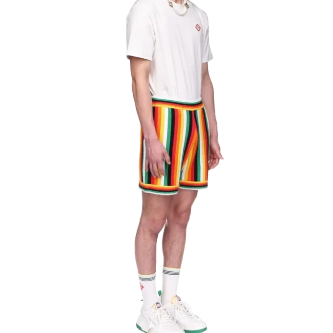 Stribede frotté-Shorts Stribede frotté-Shorts
