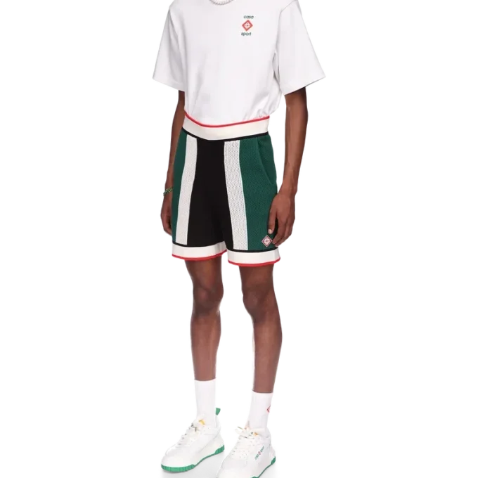 Stribede mesh-shorts Stribede mesh-shorts