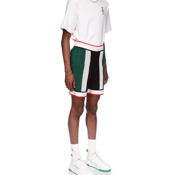 Stribede mesh-shorts Stribede mesh-shorts
