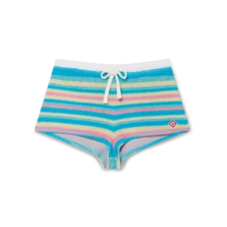 Stribede mini-shorts i frotté