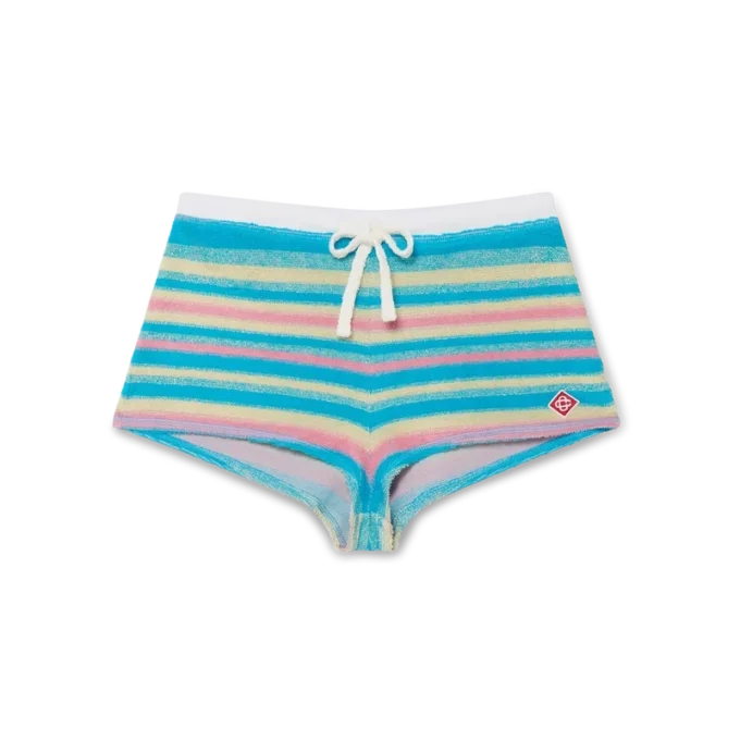 Stribede mini-shorts i frotté Stribede mini-shorts i frotté