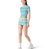 Stribede mini-shorts i frotté Stribede mini-shorts i frotté