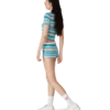 Stribede mini-shorts i frotté Stribede mini-shorts i frotté