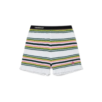Stribede shorts med rynk