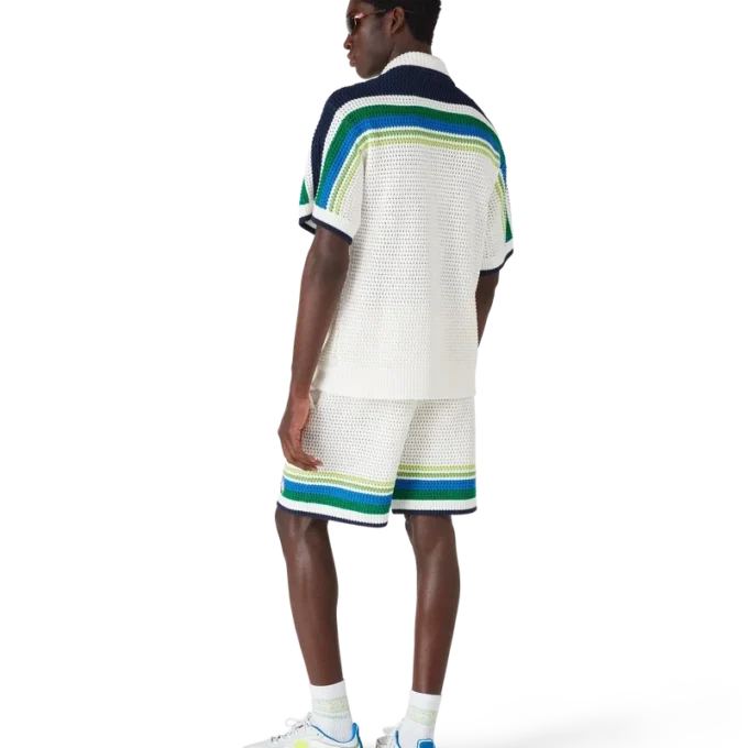 Stribede strikkede shorts Stribede strikkede shorts
