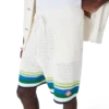 Stribede strikkede shorts Stribede strikkede shorts