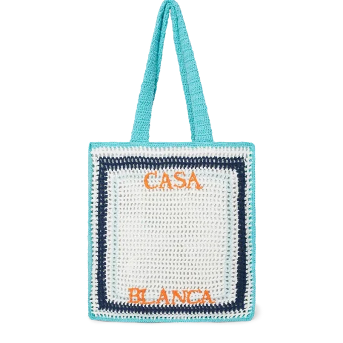 Stribet hæklet taske Stribet hæklet taske