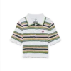 Stribet, kort polo-shirt Stribet, kort polo-shirt