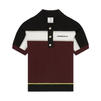 Stribet kortærmet poloshirt