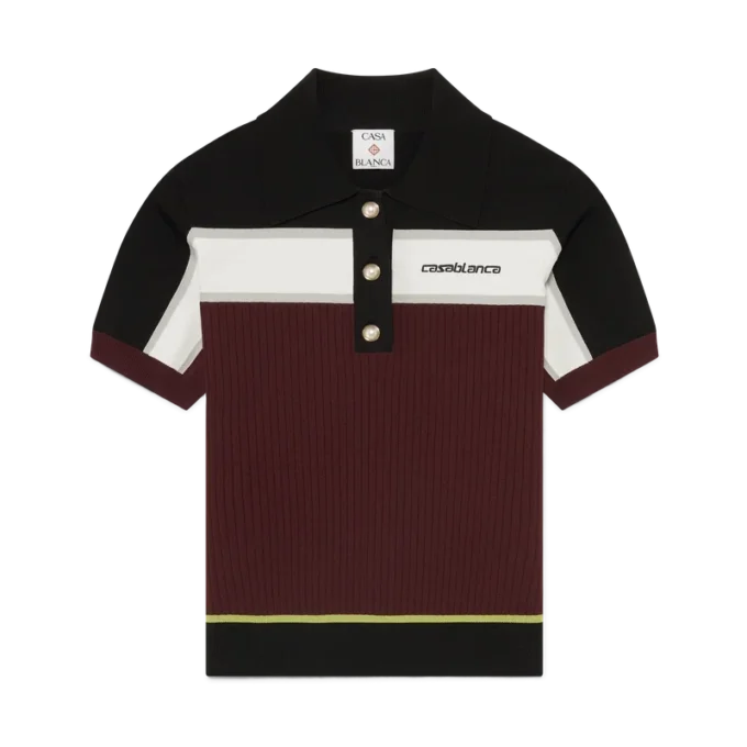 Stribet kortærmet poloshirt Stribet kortærmet poloshirt