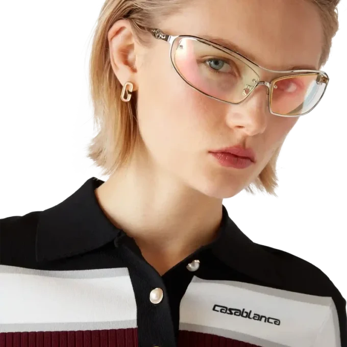 Stribet kortærmet poloshirt Stribet kortærmet poloshirt
