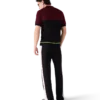 Stribet merino-strikket poloshirt Stribet merino-strikket poloshirt