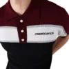 Stribet merino-strikket poloshirt Stribet merino-strikket poloshirt