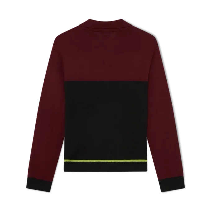 Stribet oversized langærmet Poloshirt Stribet oversized langærmet Poloshirt