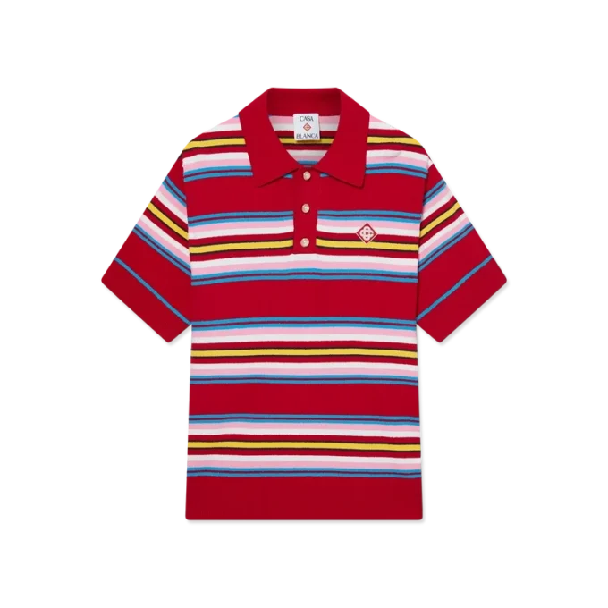 Stribet oversized poloshirt Stribet oversized poloshirt