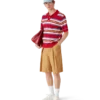 Stribet oversized poloshirt Stribet oversized poloshirt