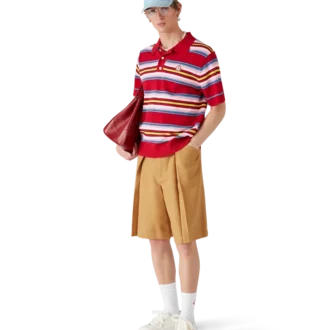 Stribet oversized poloshirt