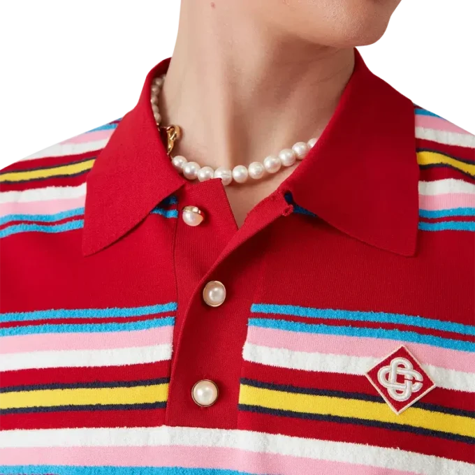 Stribet oversized poloshirt Stribet oversized poloshirt
