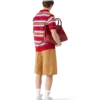 Stribet oversized poloshirt Stribet oversized poloshirt