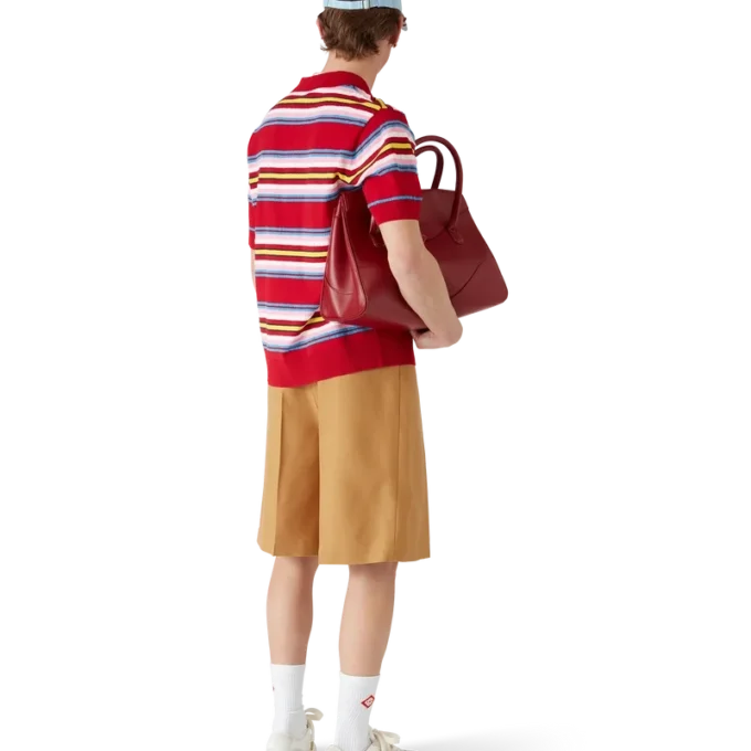 Stribet oversized poloshirt Stribet oversized poloshirt