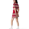Stribet plisseret nederdel Stribet plisseret nederdel