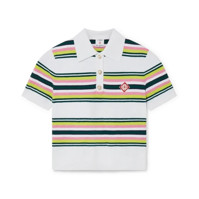 Stribet poloshirt
