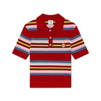 Stribet poloshirt