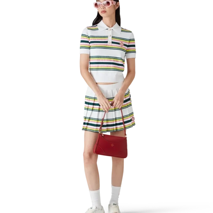 Stribet poloshirt